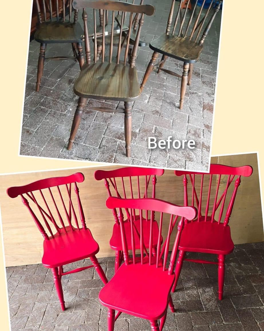 Reviving Old Wooden Chairs with Polka.Paint