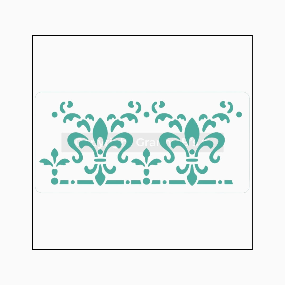 Fleur De Lis Repeat Border - Stencil