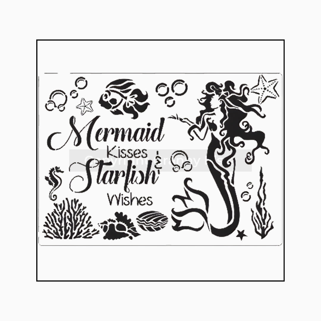 Mermaid Stencil