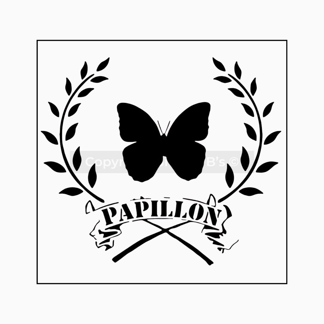 Papillon Wreath Stencil