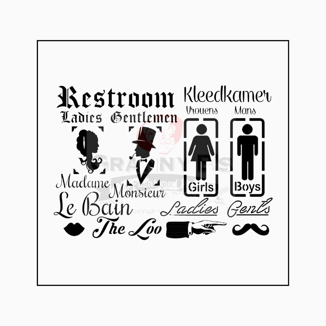 Restroom Stencil