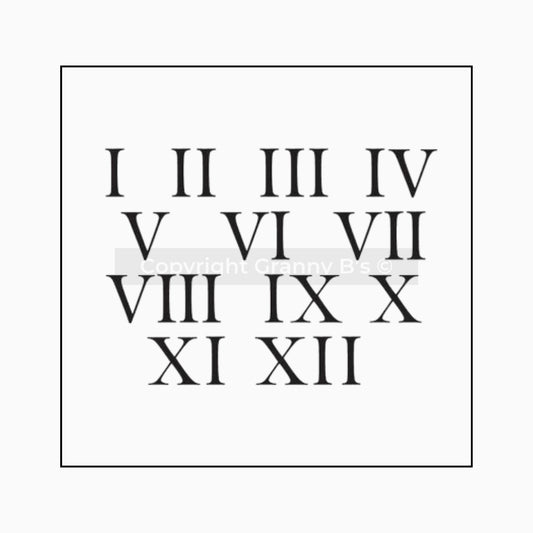 Roman Numbers Stencil