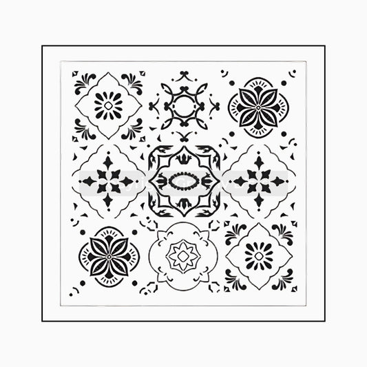 Tile Design 2 pack Stencil